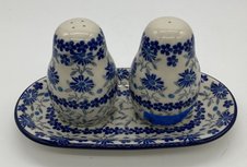 Peper &amp; zout stel 3-delig blauwe bloem