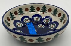 Laag bakje kerstbomen