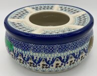 Theestoof blauw motief