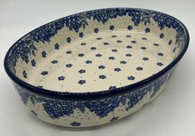 Ovalen ovenschaal blauwe druif