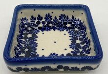 Petit four vierkant bakje blauw