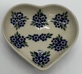 Theetip hart blauwe stip bloem