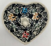 Ringenbakje zwart met bloemen