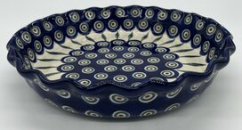 Quichevorm 26 cm groen blad geribbeld