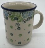 Rechte beker 250 ml groen bloemig