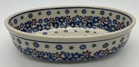 Ovalen schaal bloemenrand