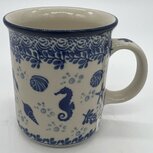 Rechte beker 250 ml blauwe zeepaard