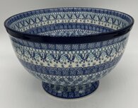 Kom op voet blauw motief