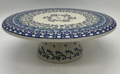 Taartplateau blauw bloemetje