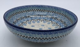 Laag schaaltje blauw/zwart