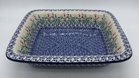 Rechthoekige ovenschaal gekleurde wilde bloemen