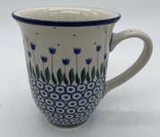 Hoge beker met oor 500 ml blauwe tulp