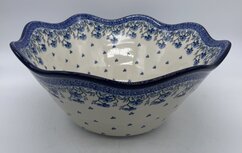 Slakom met golfrand blauwe tak groot