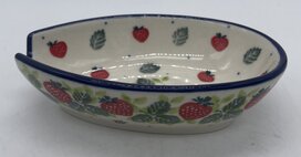 Lepel onderlegger aardbei