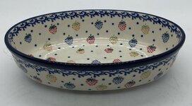 Ovalen ovenschaal aardbei