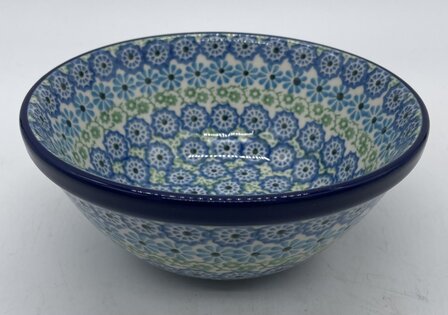Ronde kom lace mint/blauw