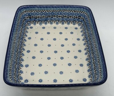 Rechthoekige ovenschaal blauw/zwart