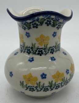 Buik vaasje gele bloem