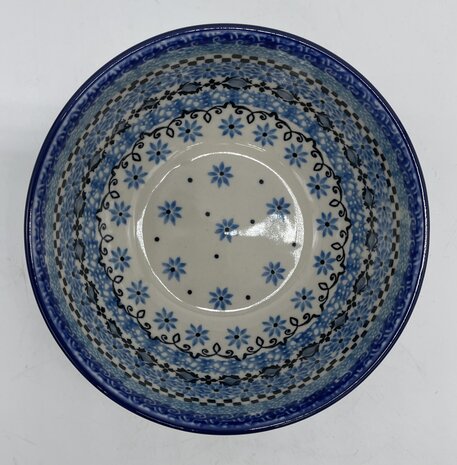 Ronde kom blauw/zwart